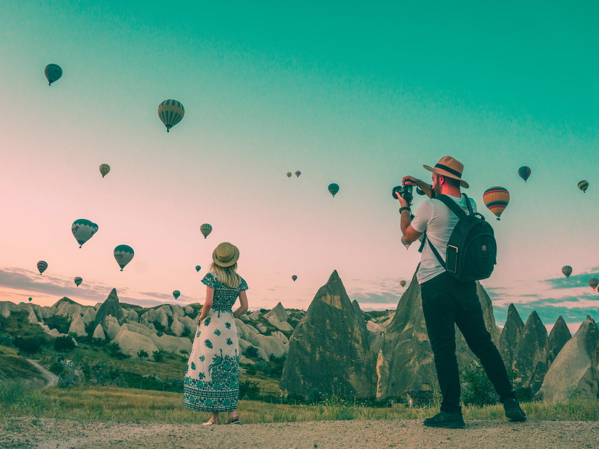 Heißluftballons in der Türkei