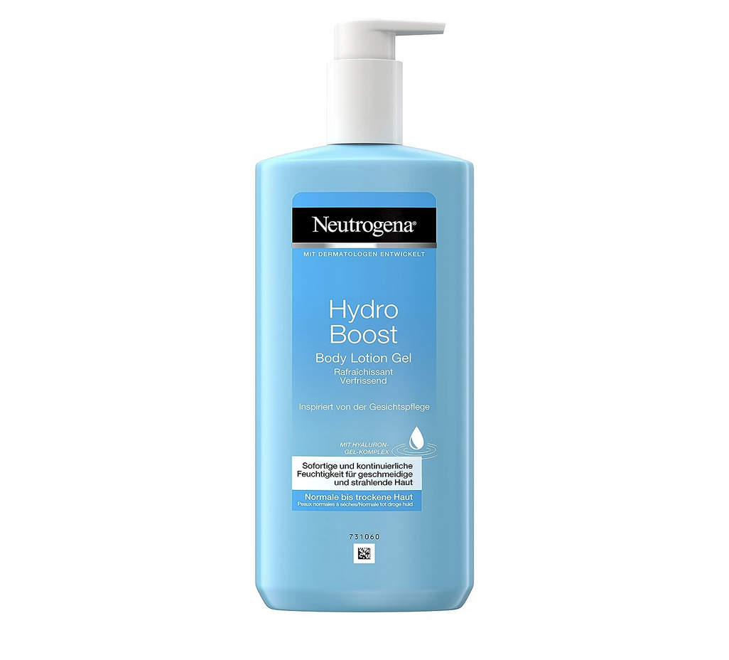 Neutrogena Hydro Boost Bodylotion Gel, ultraleichte Feuchtigkeitscreme mit Hyaluron, für normale bis trockene Haut