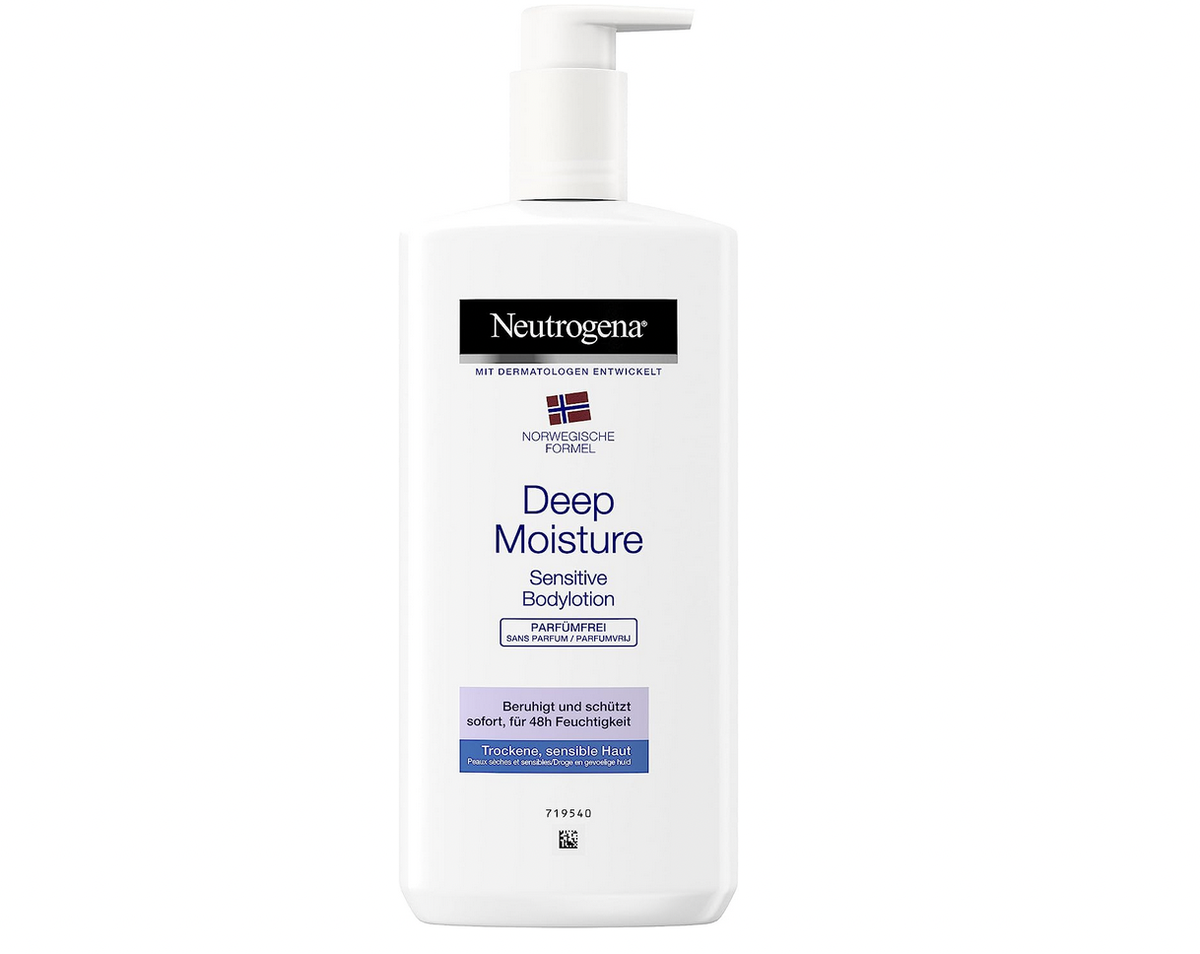 Neutrogena Norwegian Formula Body Lotion Deep Moisture Sensitive Fragrance Free für empfindliche trockene Haut