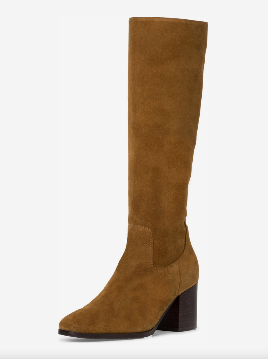 Nussbrauner Stiefel mit Absatz