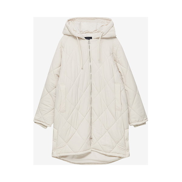Weißer Steppmantel von Pull & Bear