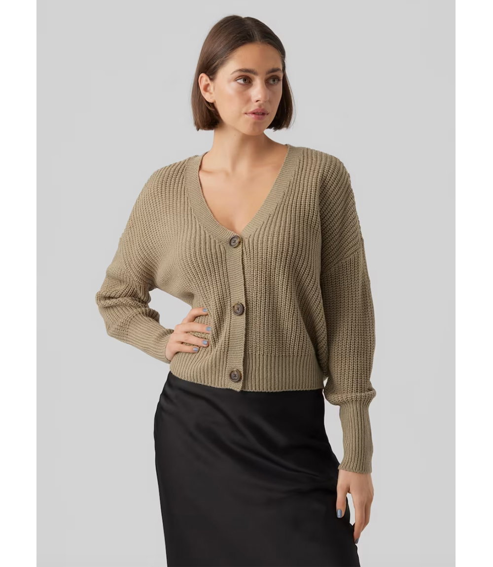 Khakifarbener Cardigan von Vero Moda