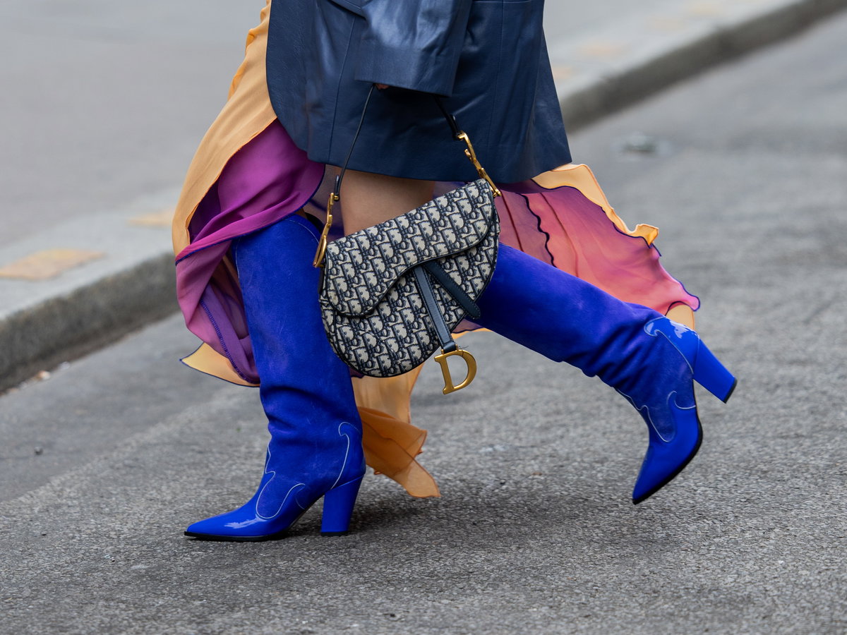 Blaue Stiefel