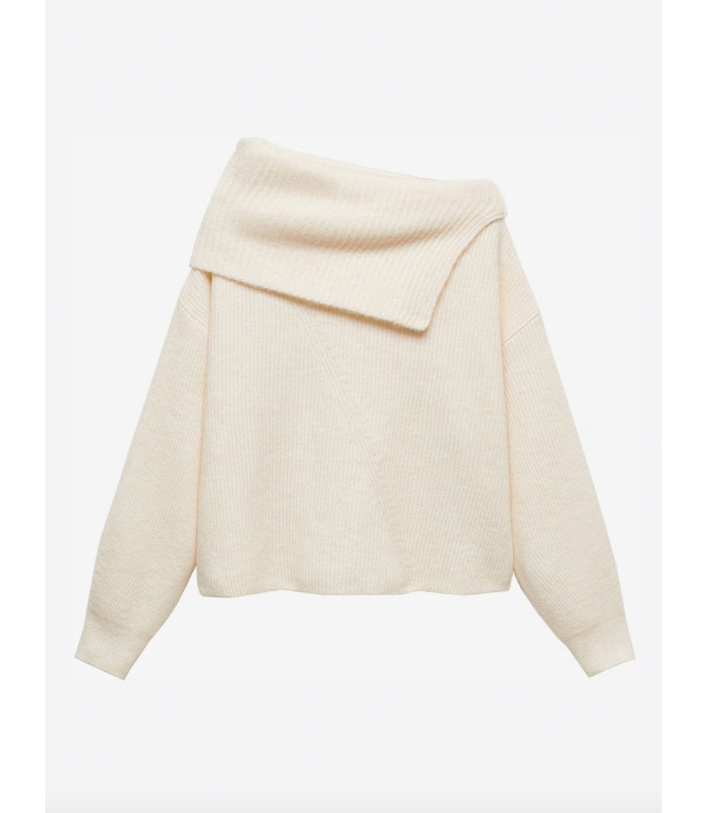Cremefarbener Pullover von Mango