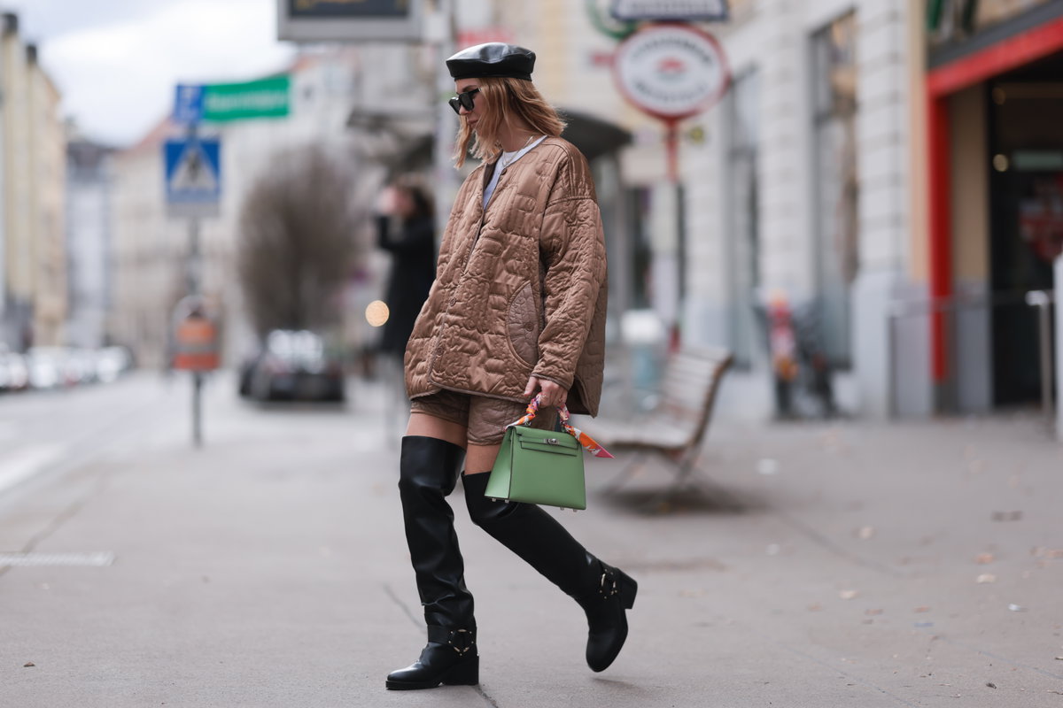 Beige Steppjacke