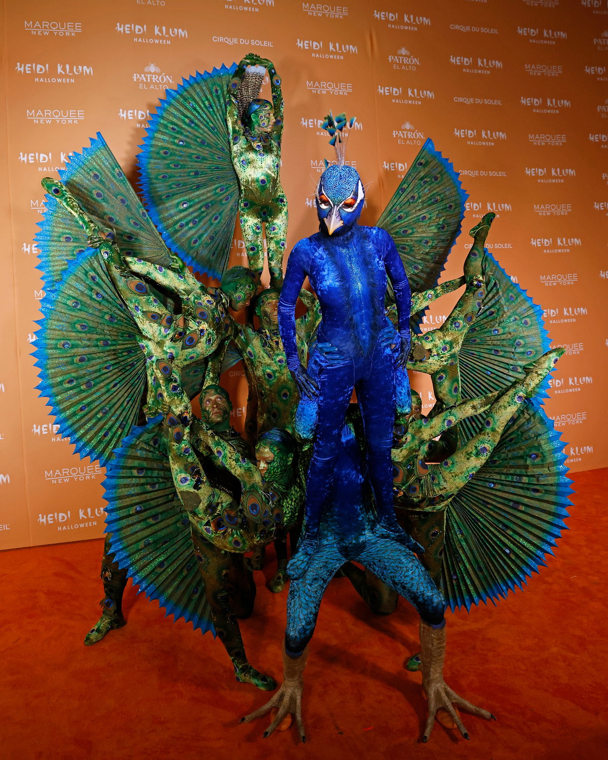 Heidi Klum Halloween Kostüm Pfau