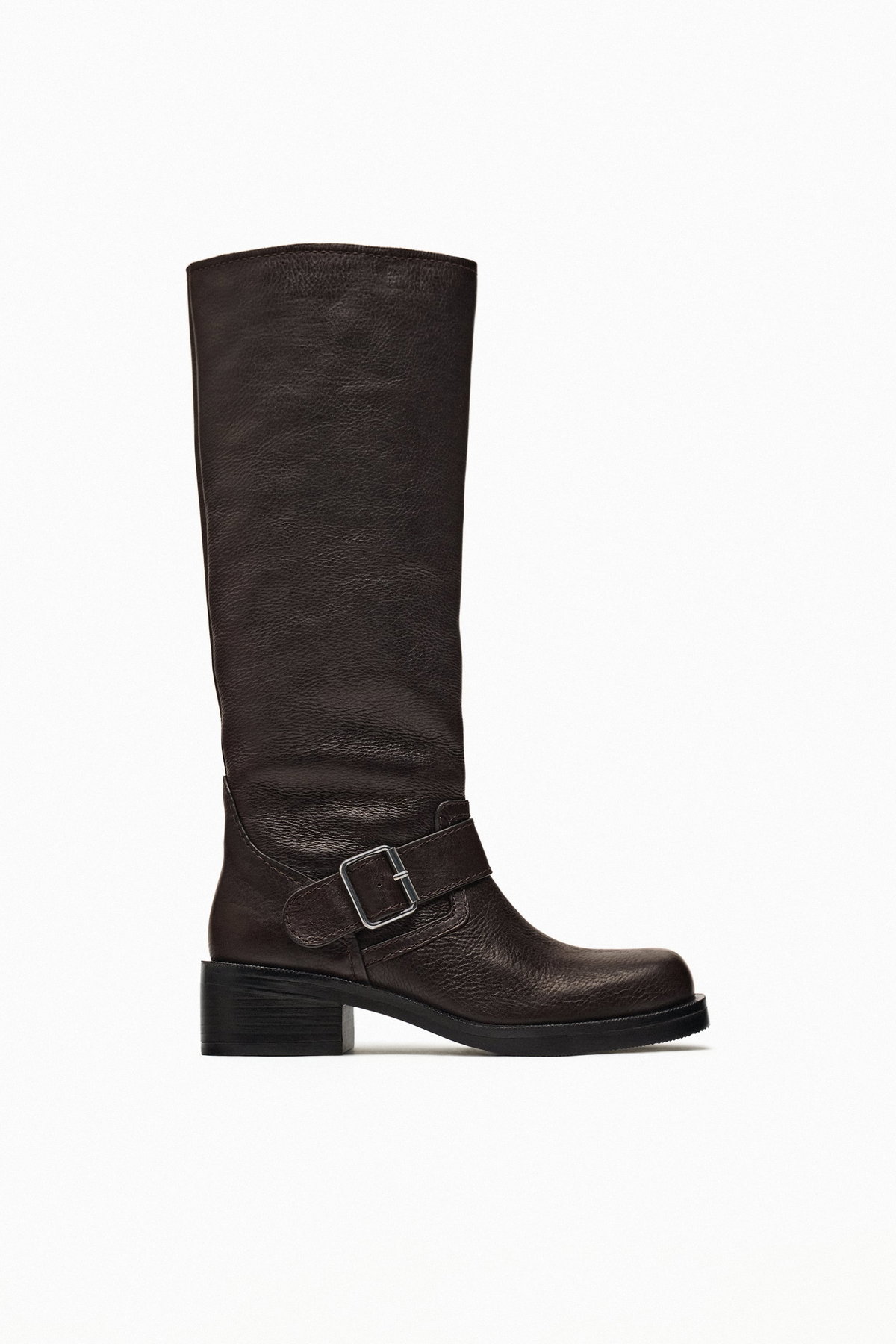 BIKERSTIEFEL AUS LEDER braun Zara