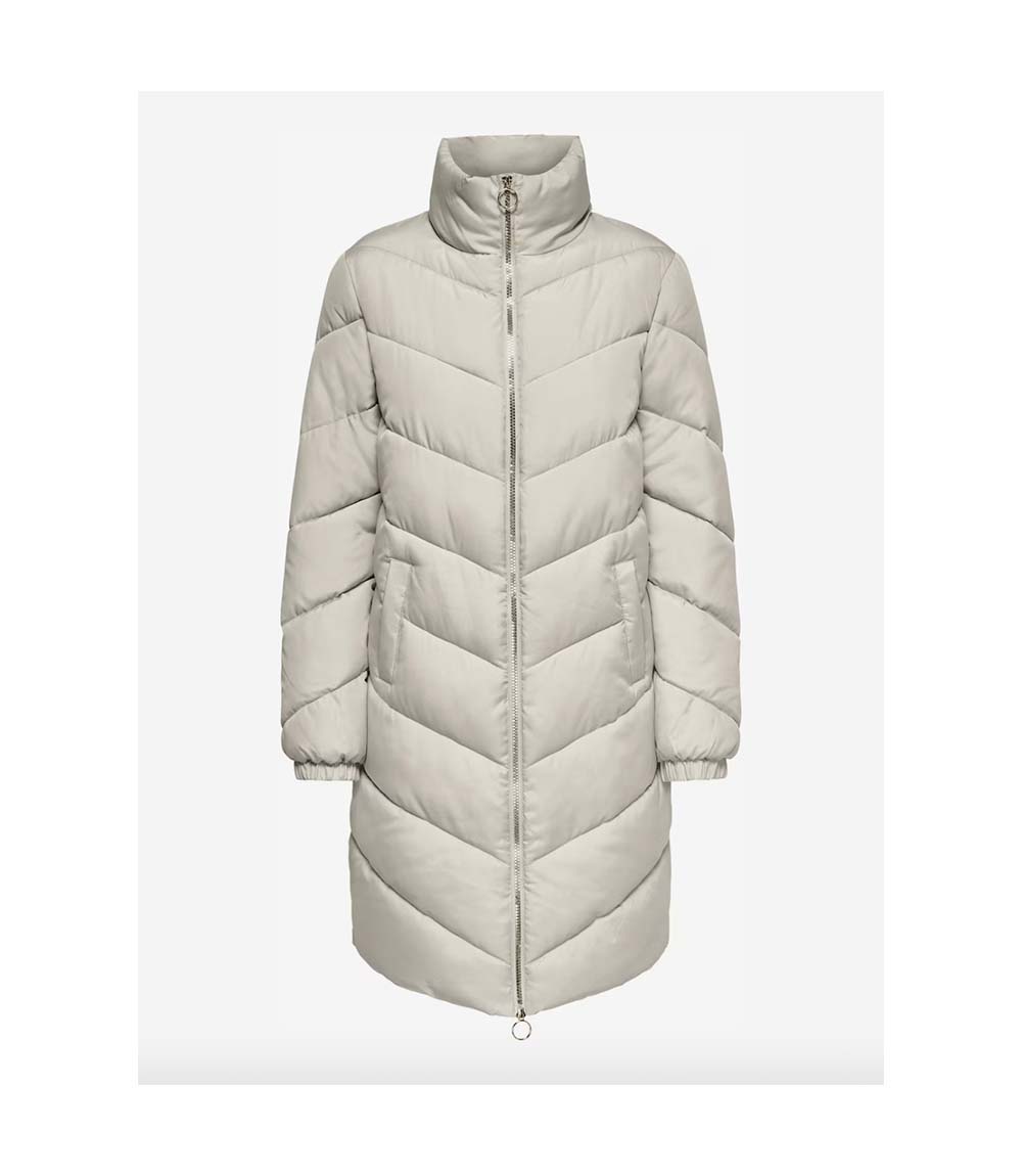 Puffer Mantel in Creme