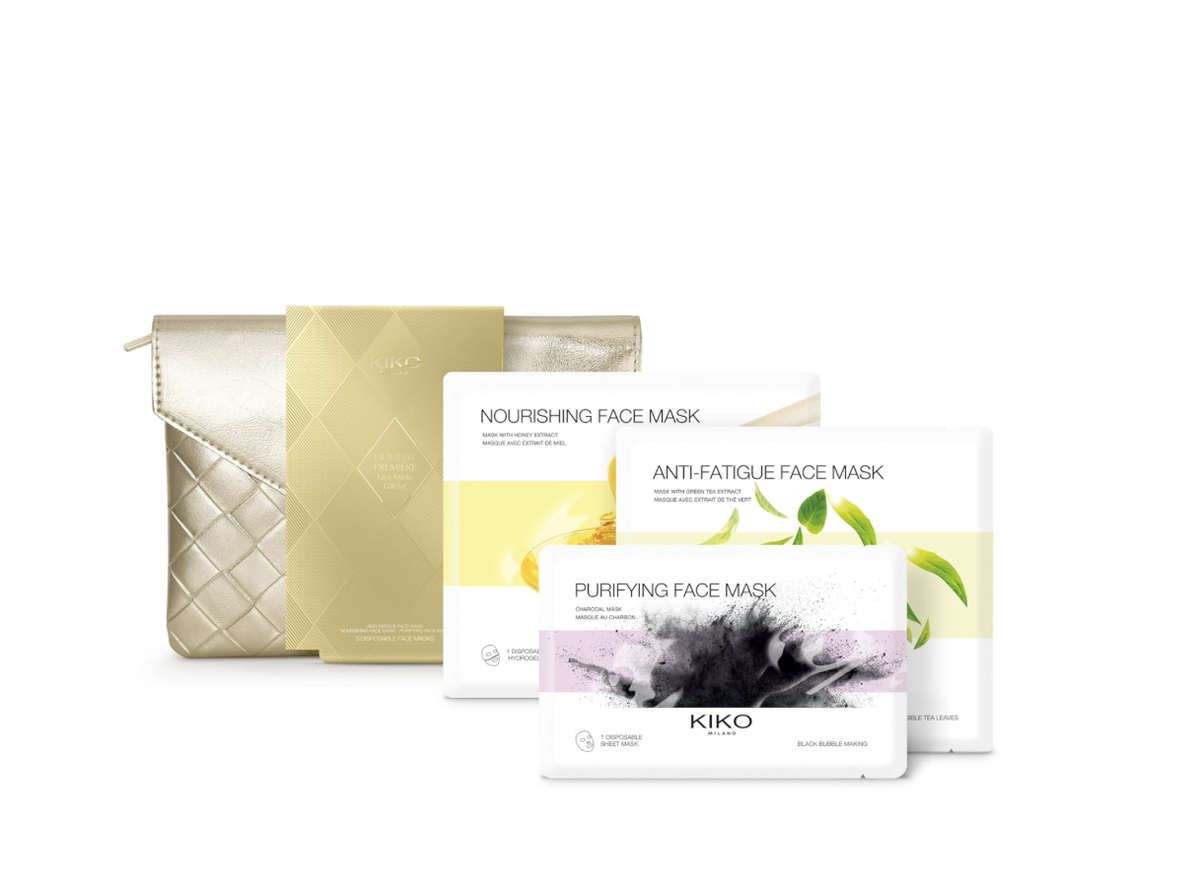 Für alle Beauty-Liebhaberinnen: das Holiday Première Face Masks Gift Set von Kiko Milano für circa 13 Euro.
