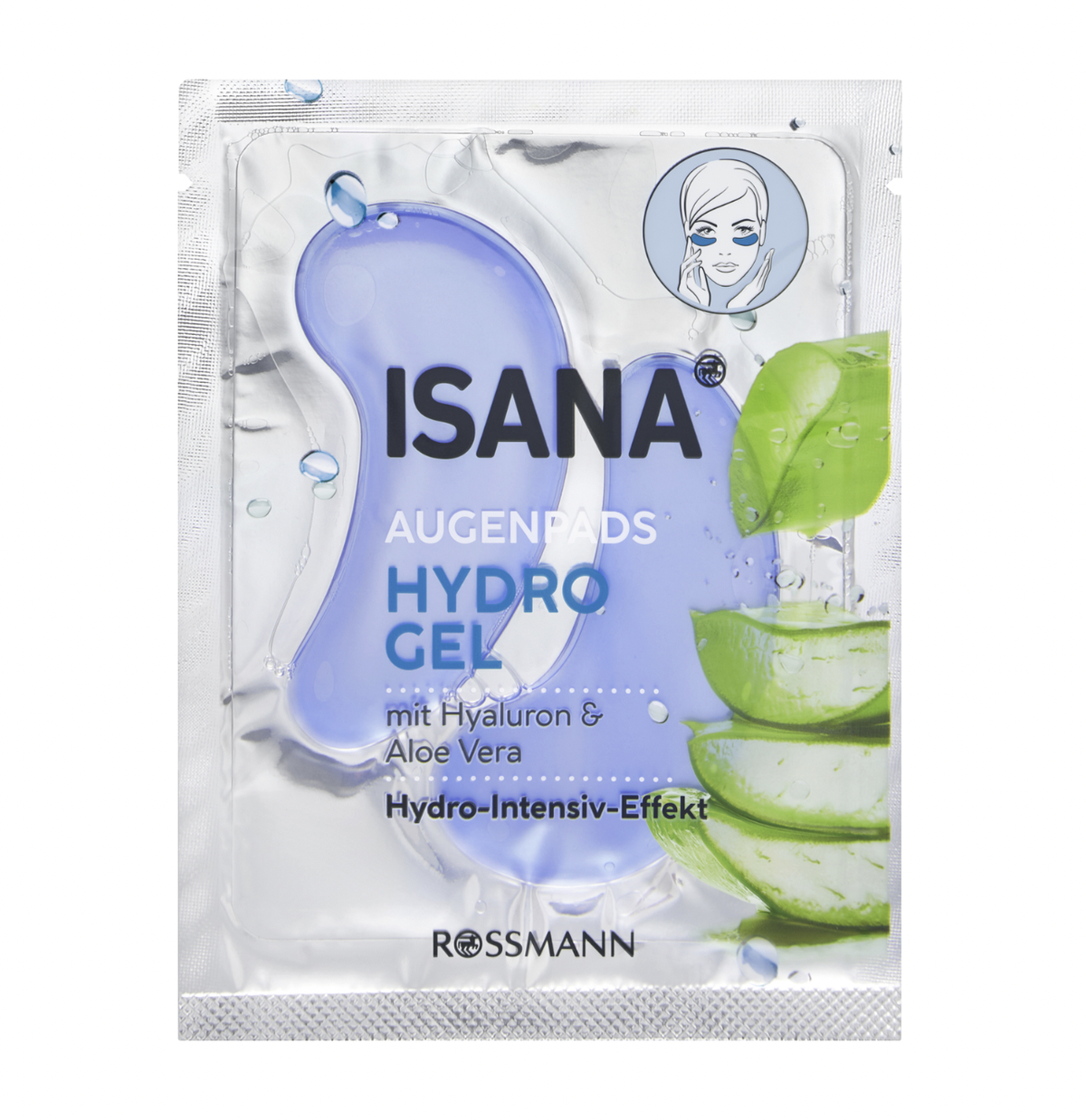 Hydrogel Augenpads von der Rossmann Eigenmarke ISANA, aktuell für ca. 80 Cent zu kaufen.