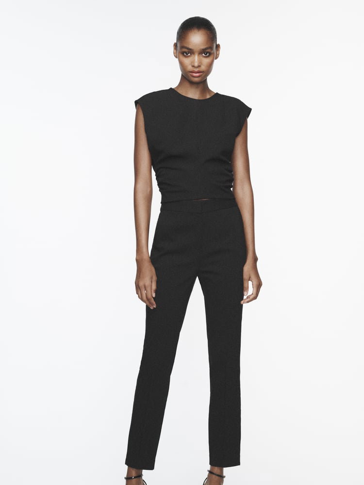 Schwarze Stoffhose von Zara