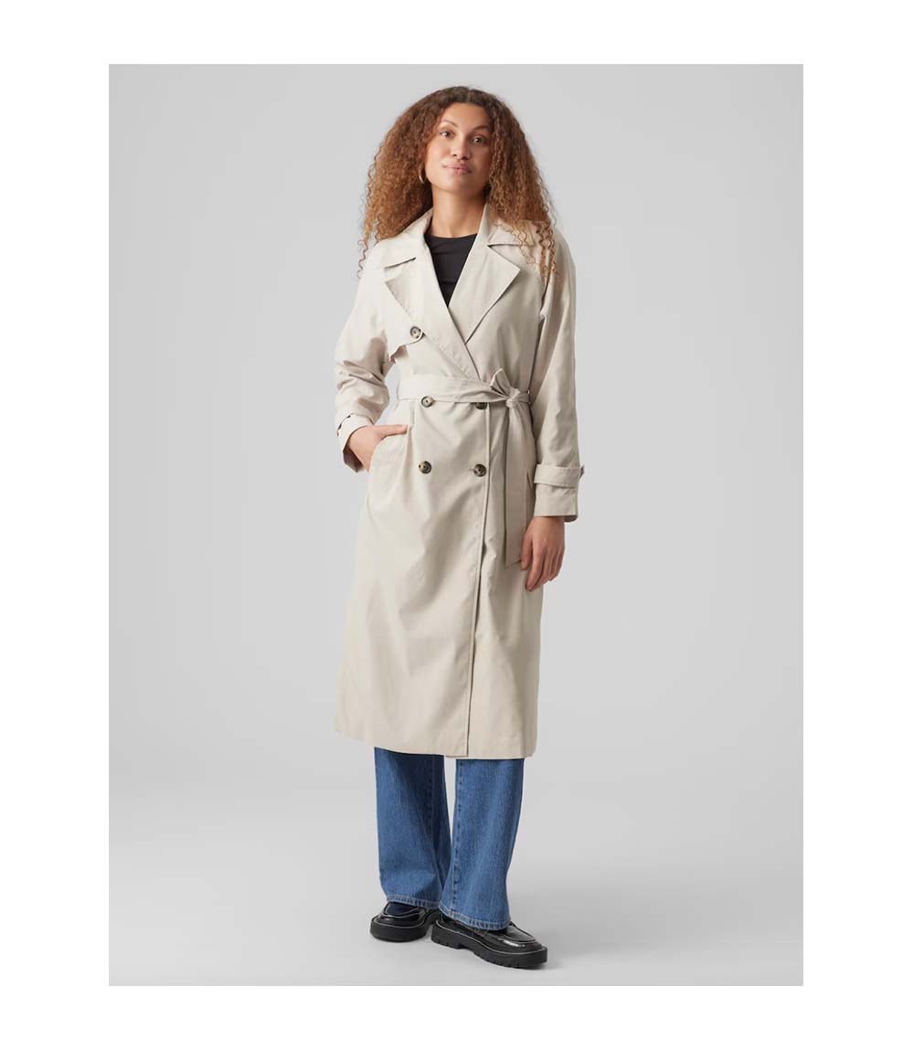 Cremefarbener Trenchcoat