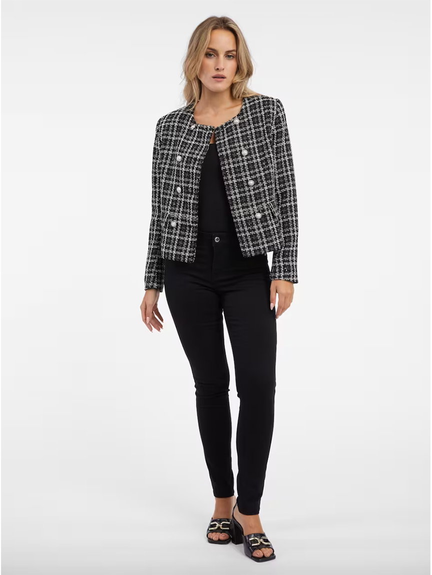 Karierter Blazer in Tweed-Optik von Orsay