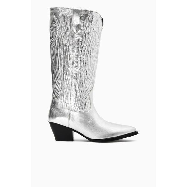 Silberfarbene Cowboy Boots