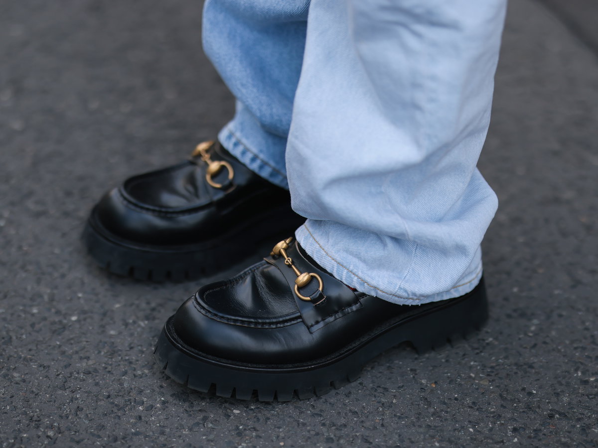 Schwarze Loafer