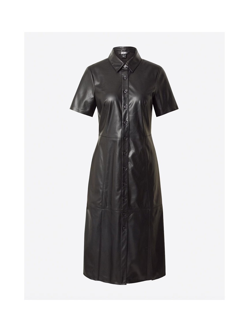 Schwarzes Hemdblusenkleid von DKNY