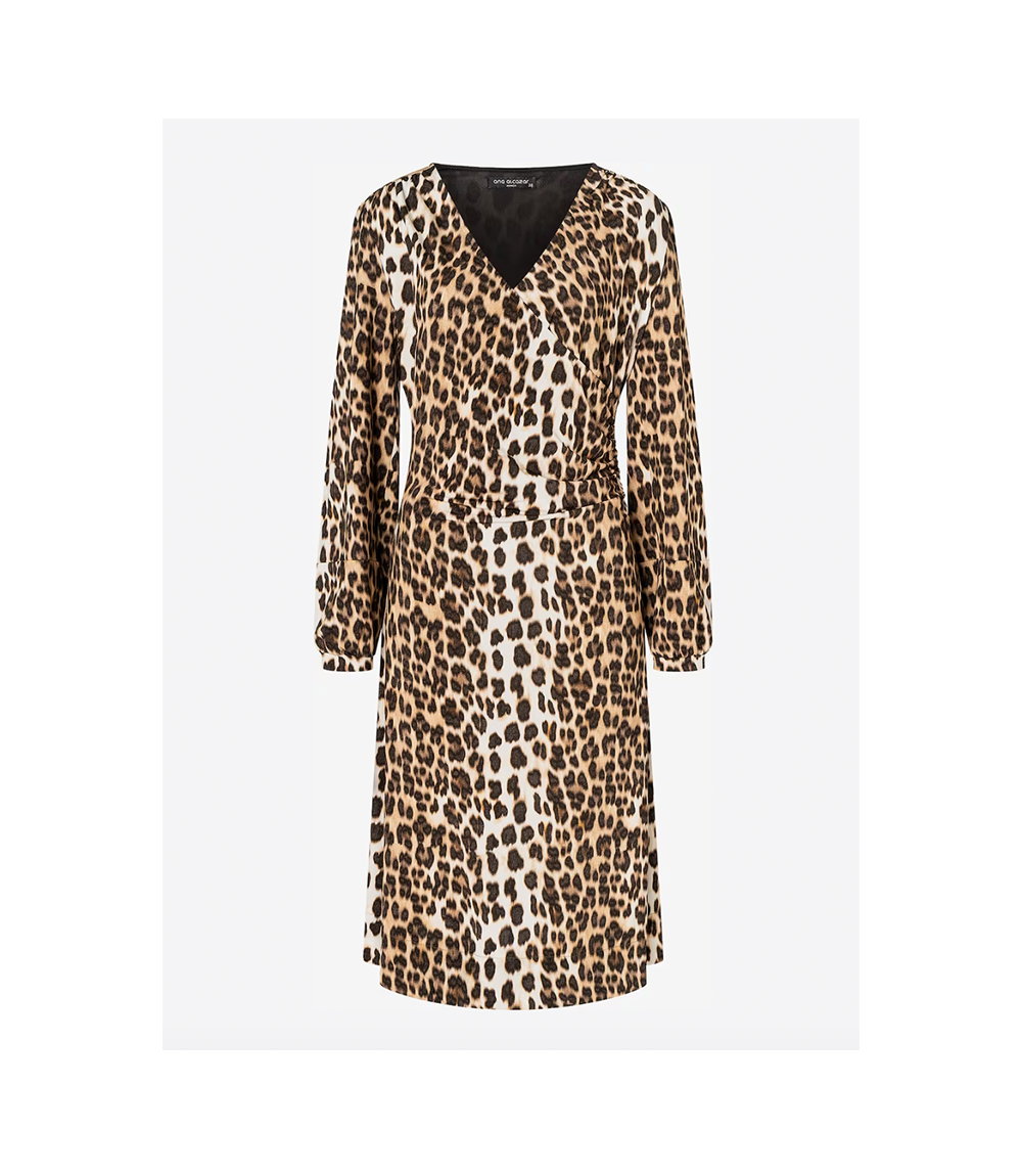 Midikleid mit Leo-Print von Ana Alcazar
