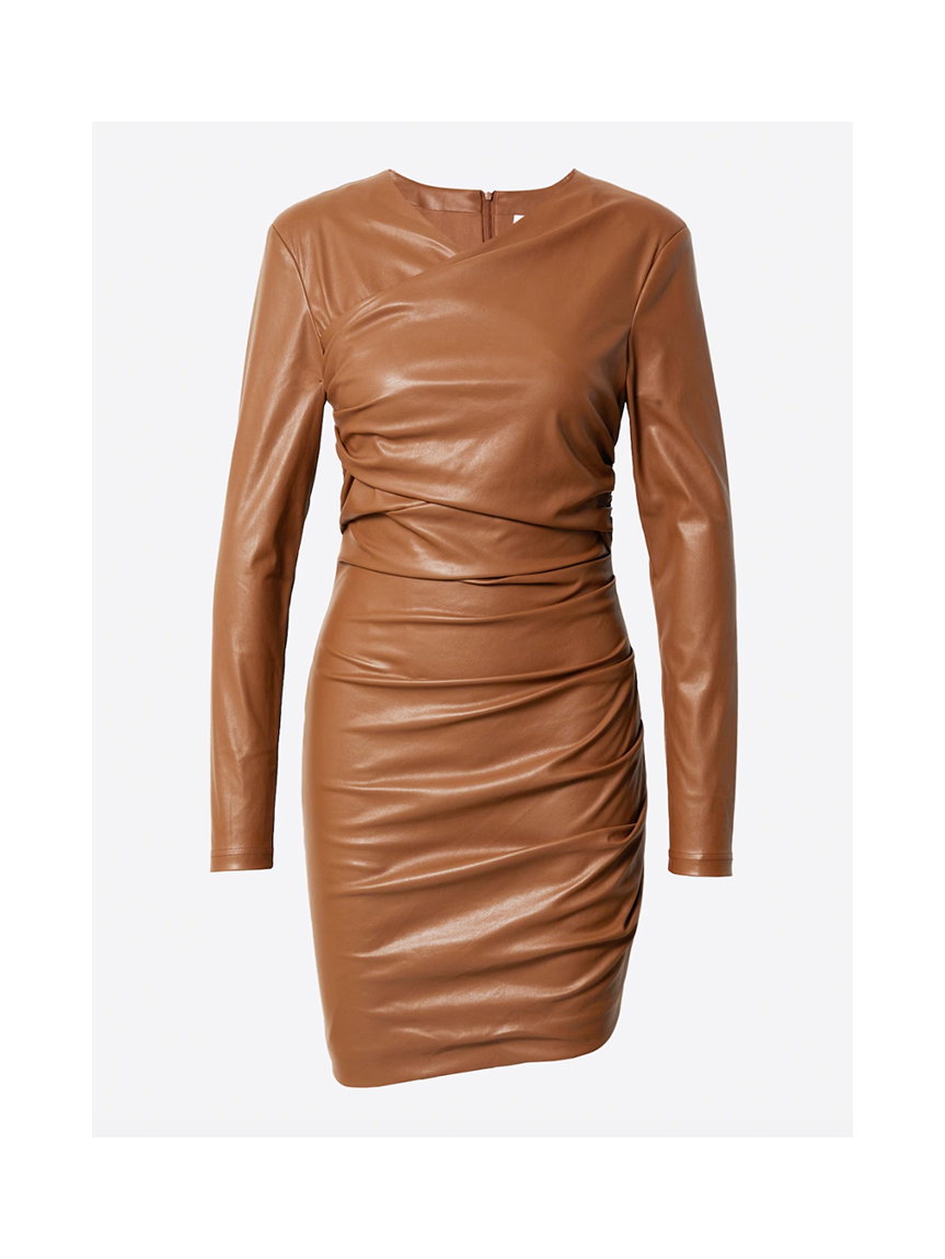 Lederkleid mit Raffungen von About You