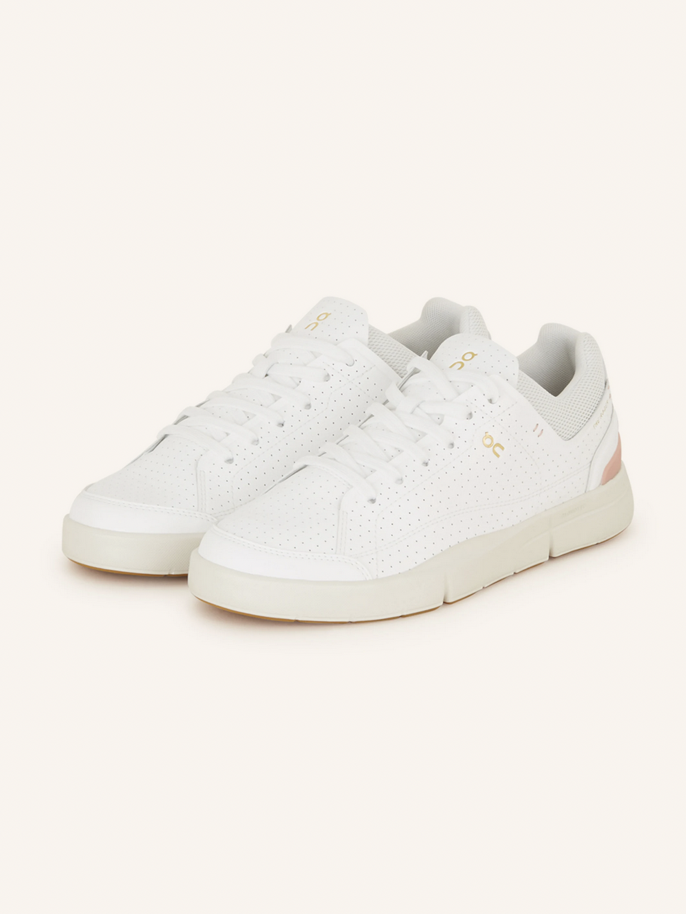 Sneaker von On in Weiß Veganes Leder mit feiner Narbung und Textil