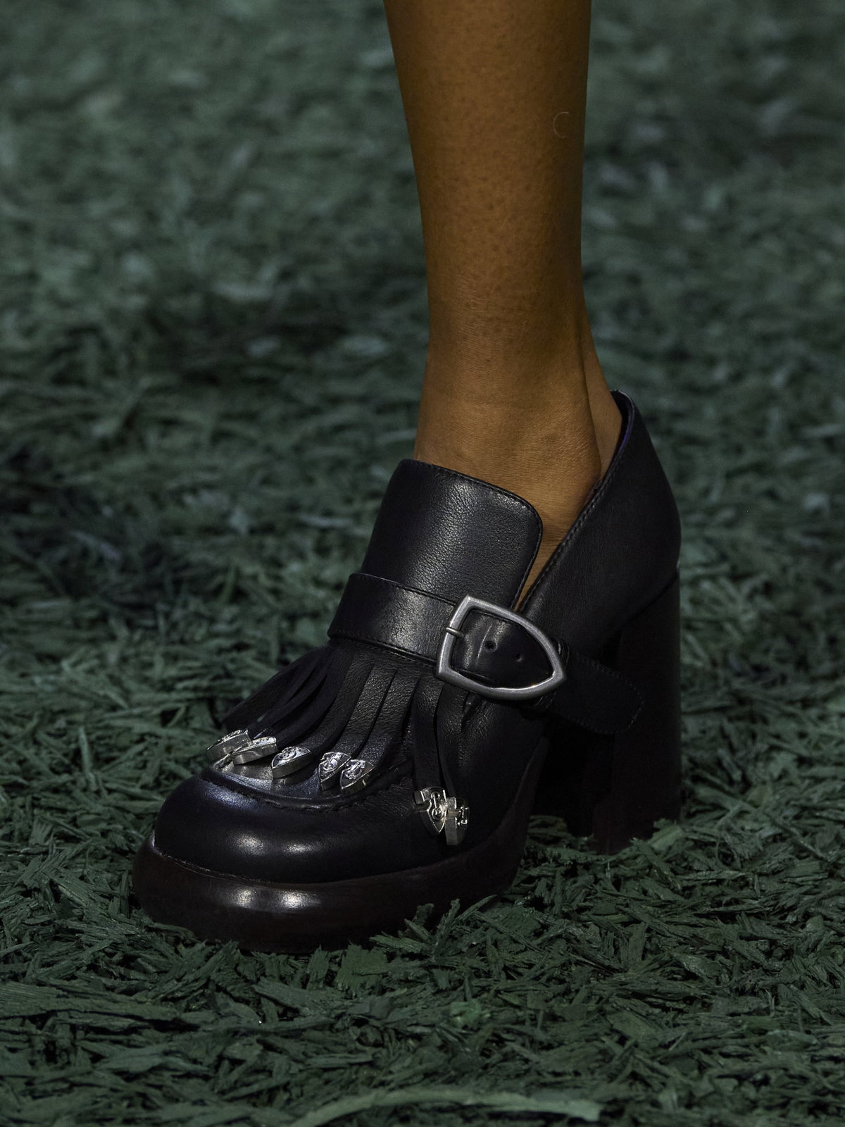 Schwarze Fransen-Schuhe Burberry