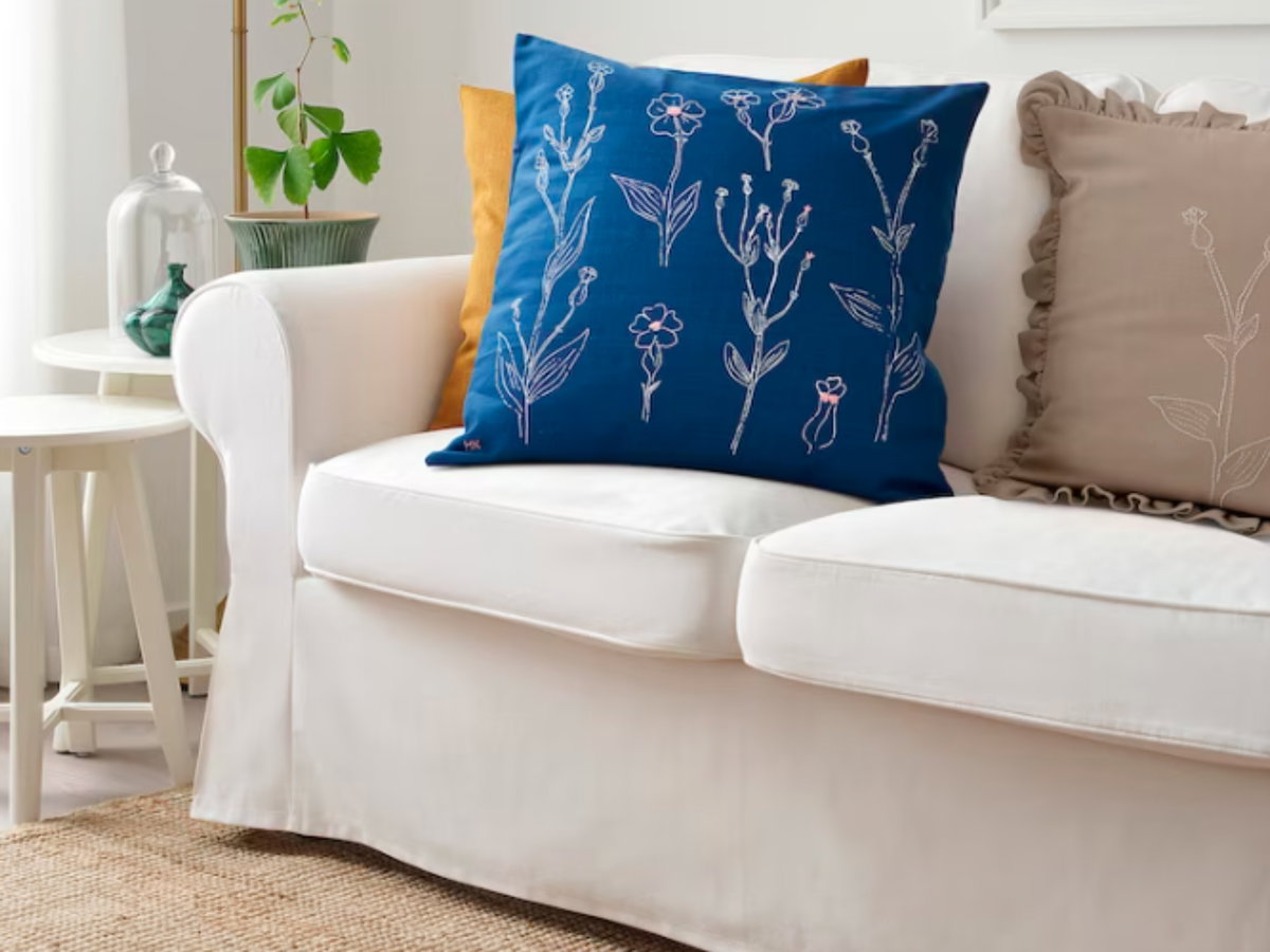 Ikea Kissen ÅKERNEJLIKA blau