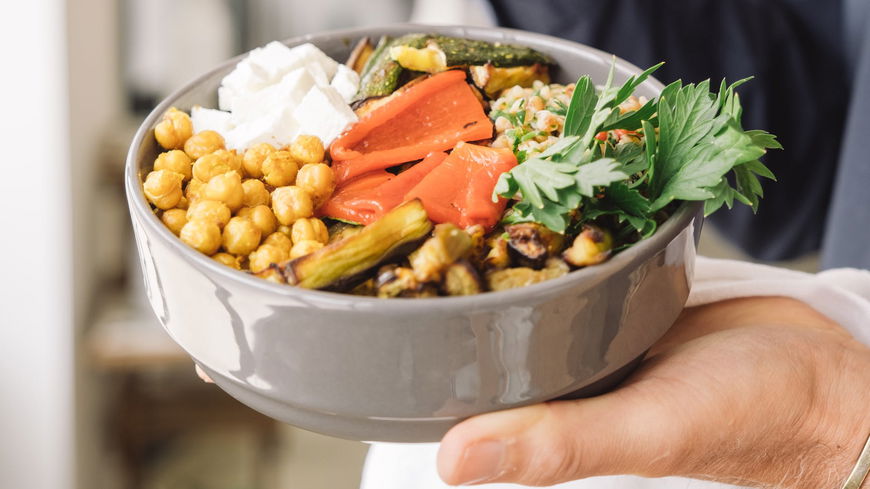 Fantastisch: Kichererbsensalat mit satten 39 g Eiweiß