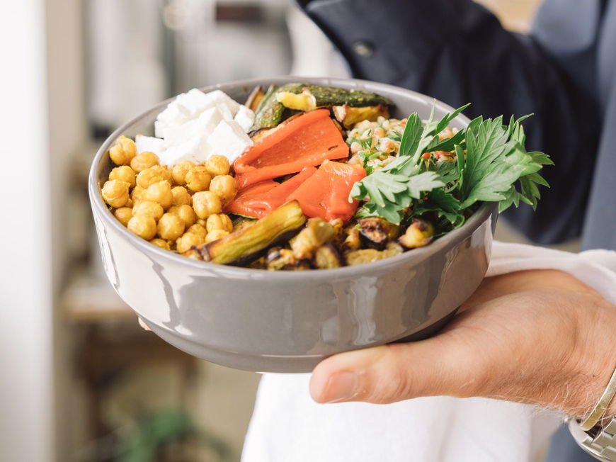 Salat mit Kichererbsen