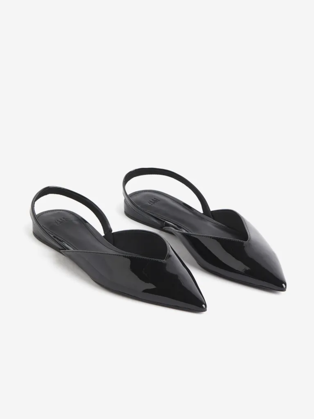 Slingbacks mit Lack