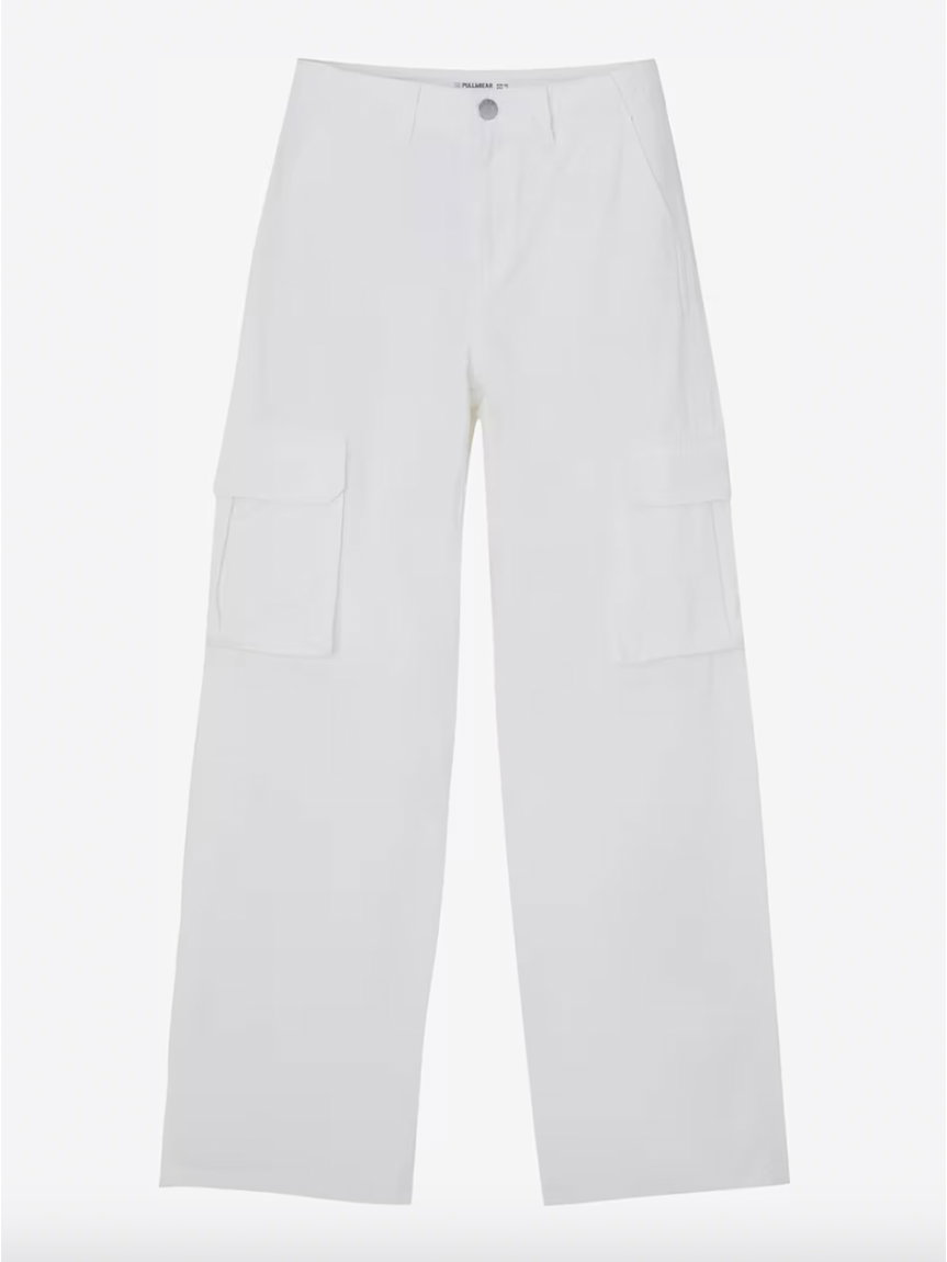 Weiße Cargohose von Pull&Bear