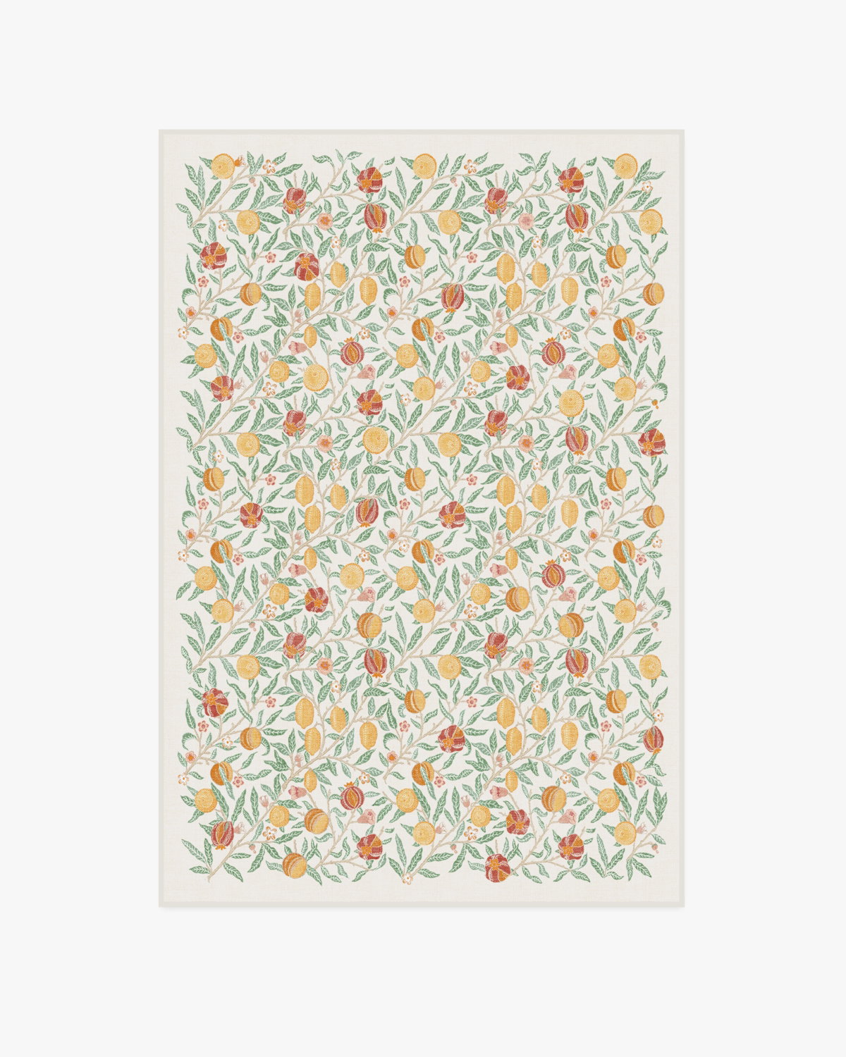 Ruggable x Morris & Co. Früchte Elfenbein & Multicolor Teppich