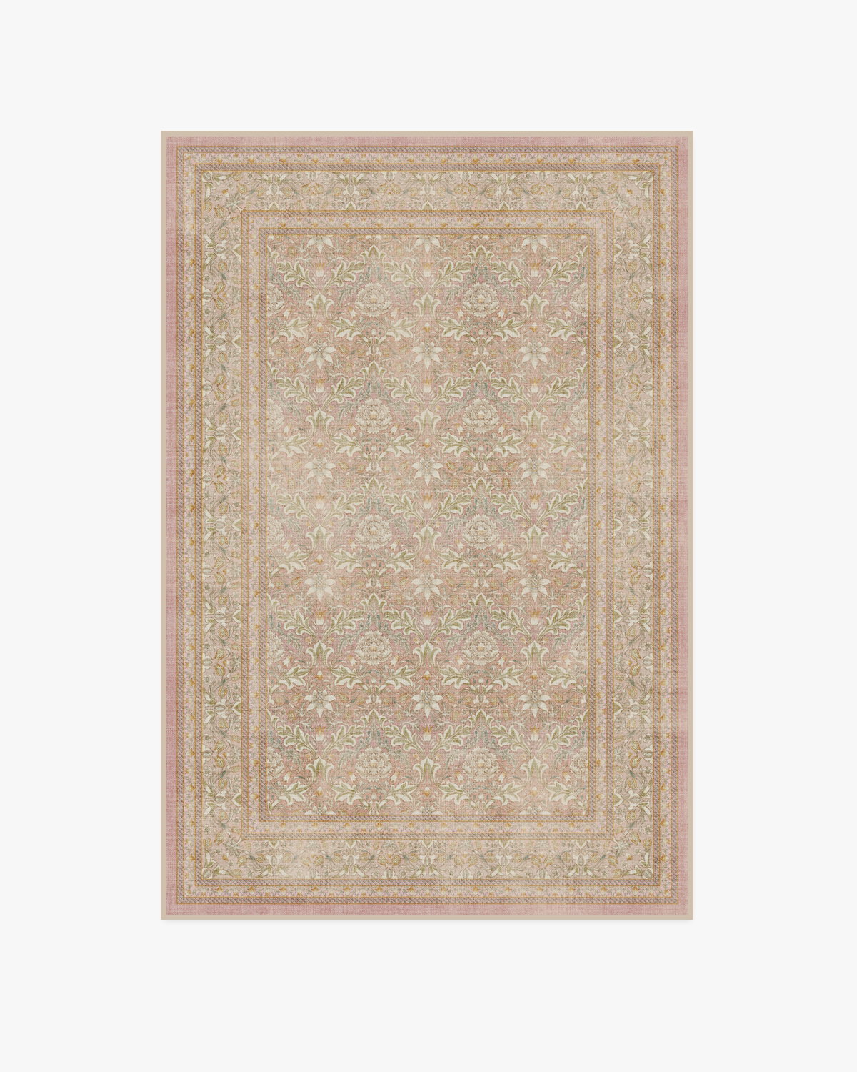 Ruggable x Morris & Co. Severn Zartrosa Teppich