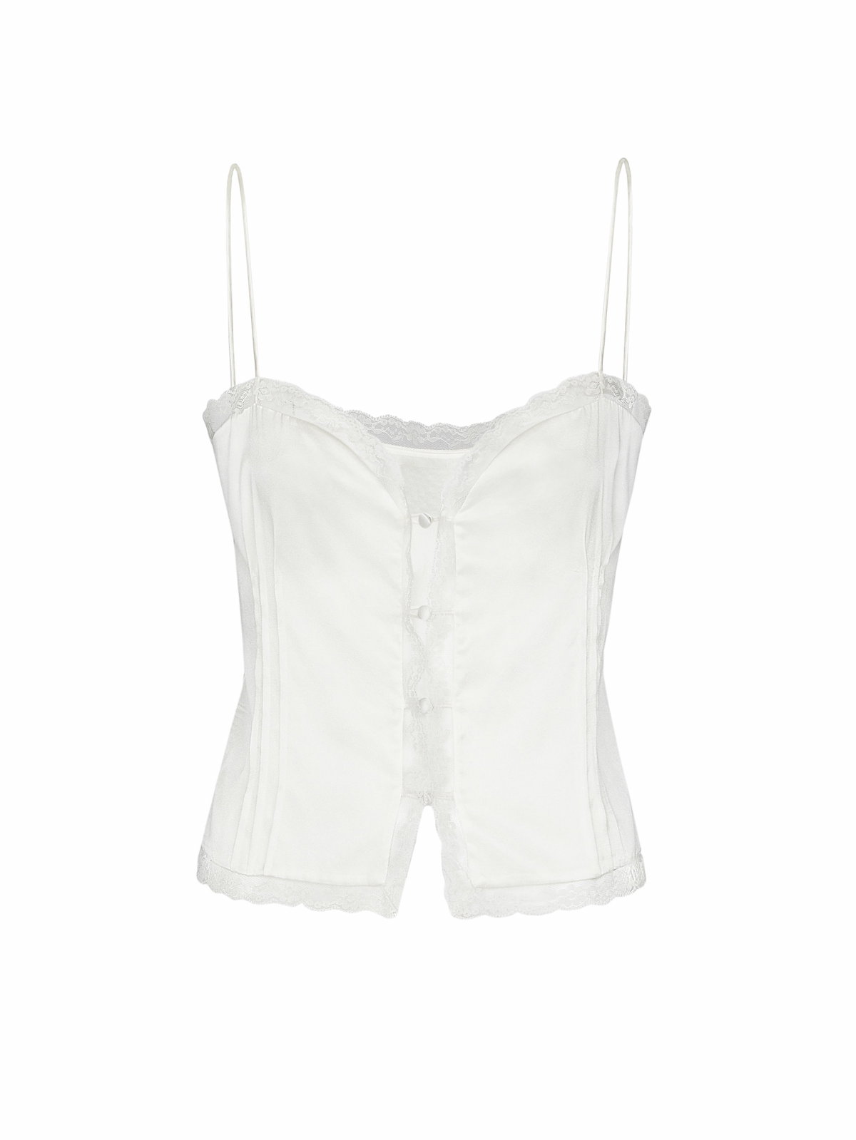 Weißes Top mit Spitze