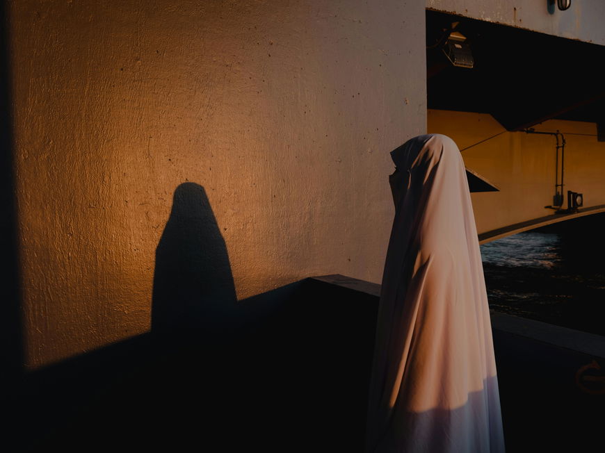 Frau in Burka