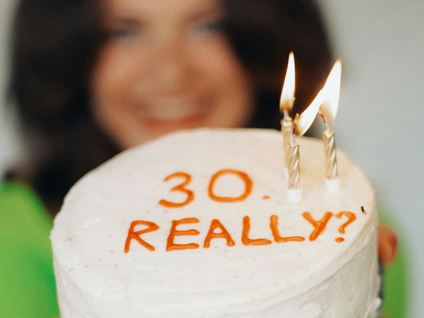 Kuchen mit 30 drauf