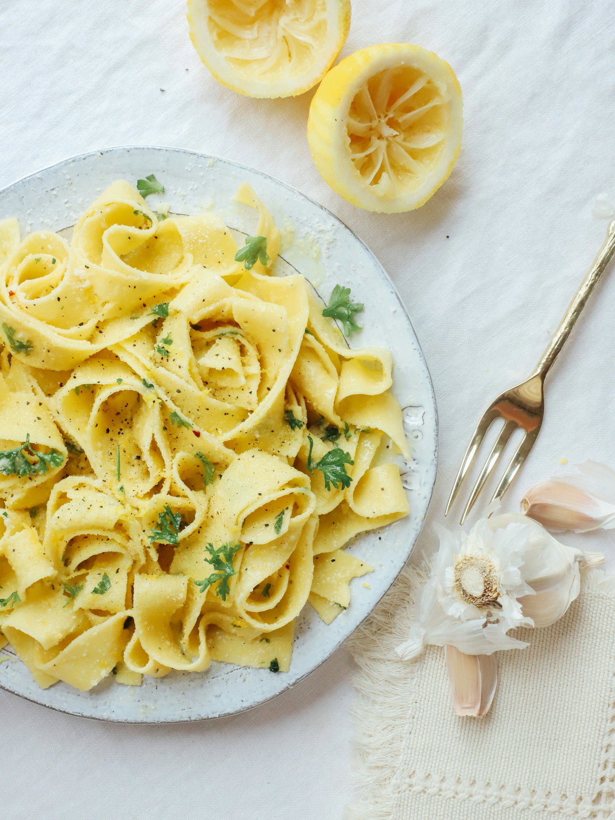 Zitronen-Nudeln mit Tagliatelle