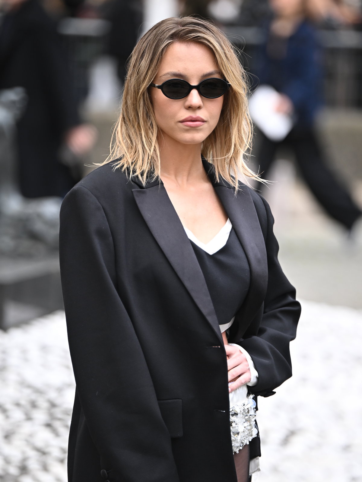 Blazer große Oberweite: Sydney Sweeney in Miu Miu
