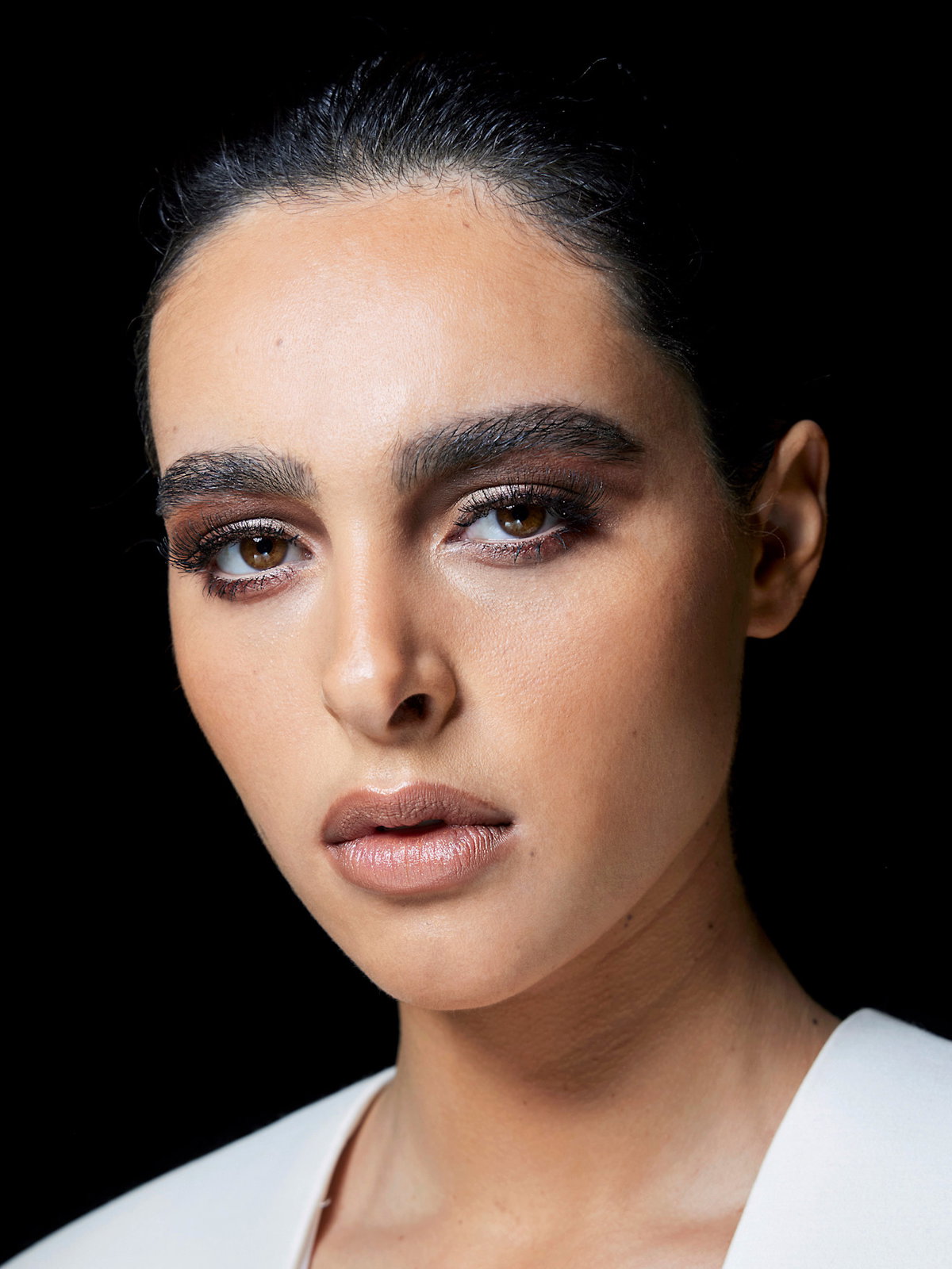 Model mit Hot Chocolat Make-up