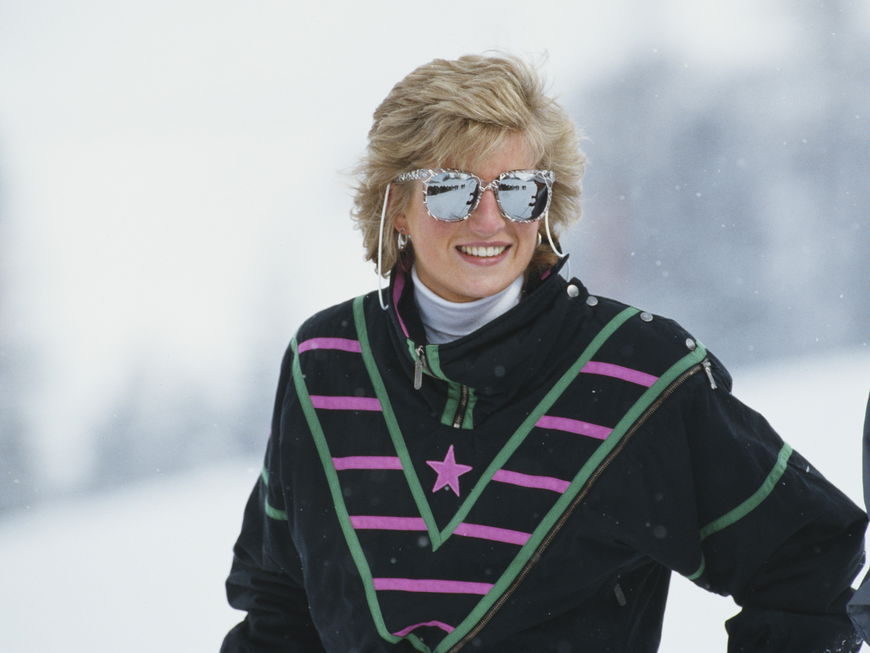 Prinzessin Diana im Ski-Look