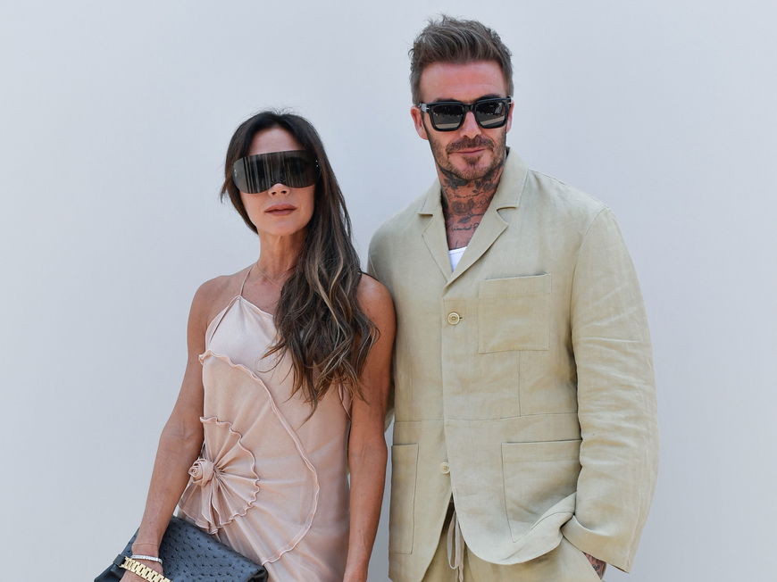 Victoria und David Beckham auf der Show von Jacquemus