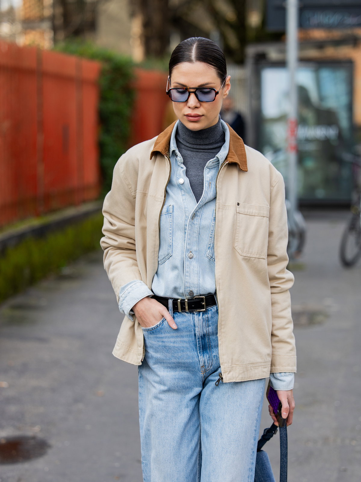 Jeanshemd zu Jeanshose