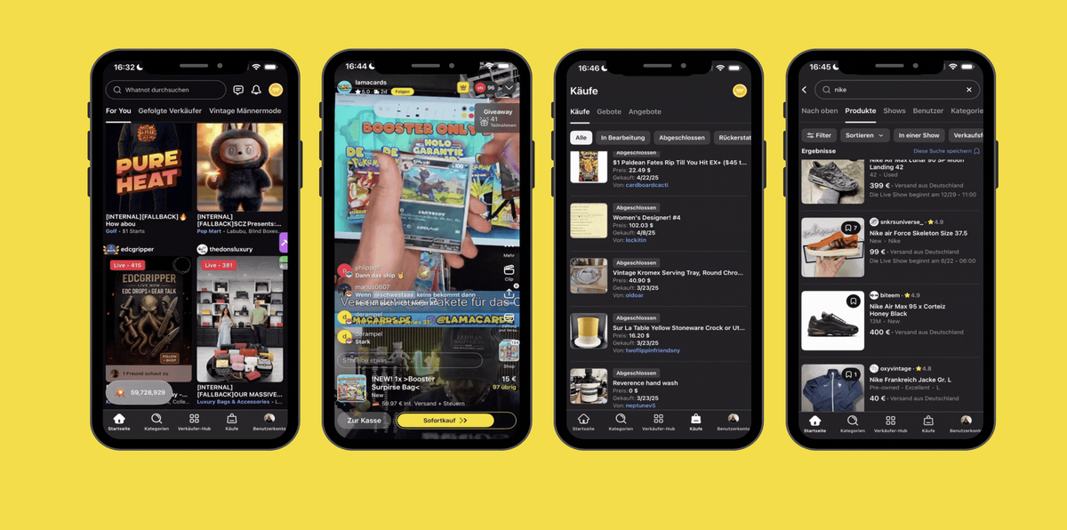 whatnot App Ansicht