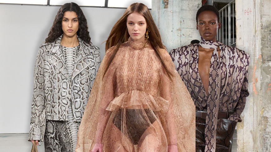 Jahr der Schlange: Im Herbst 2025 ist der Snake-Print Mode-Trend