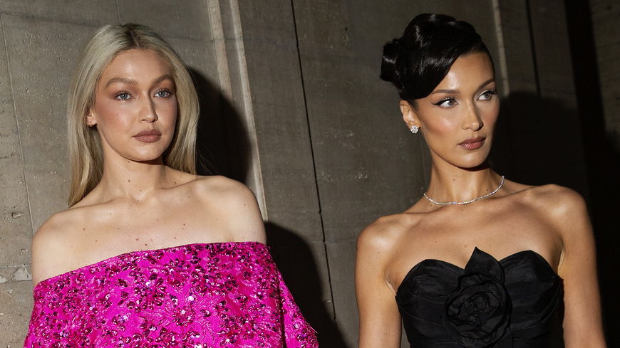 Bella und Gigi Hadid tragen die Trendfarbe für Hochzeitsgäste im Herbst 2025