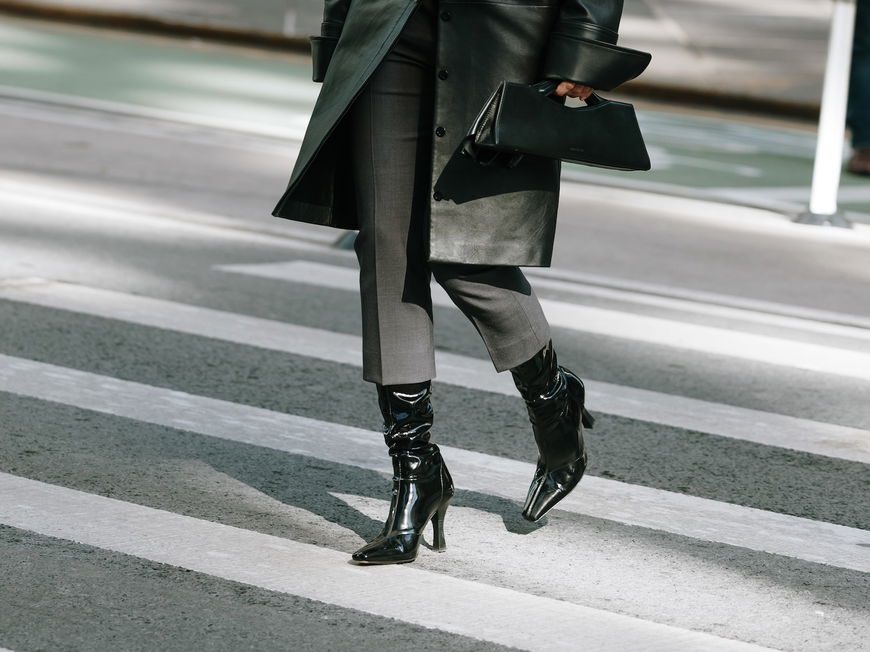 Stiefel Lackleder Streetstyle