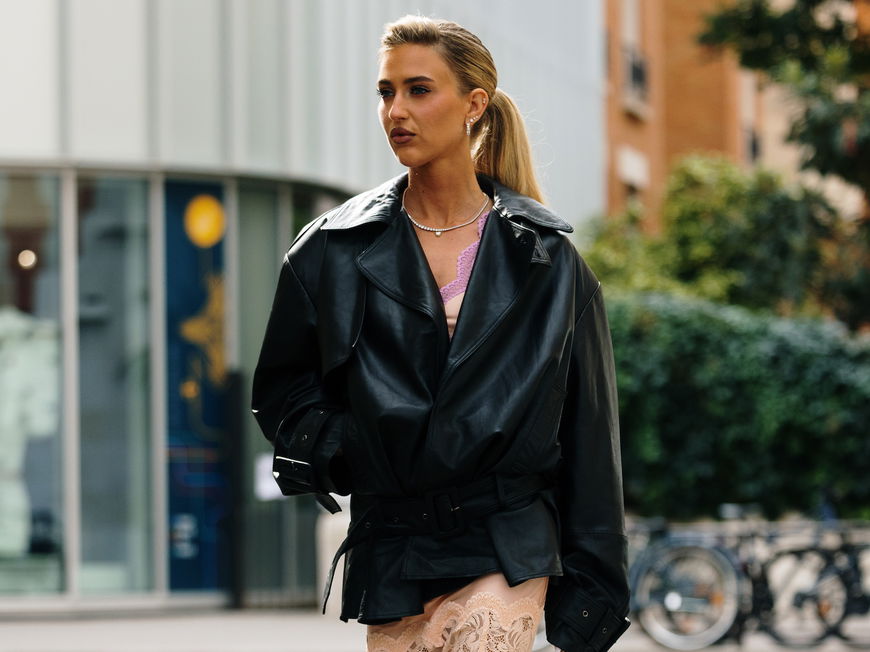 Schwarze Lederjacke von H&M
