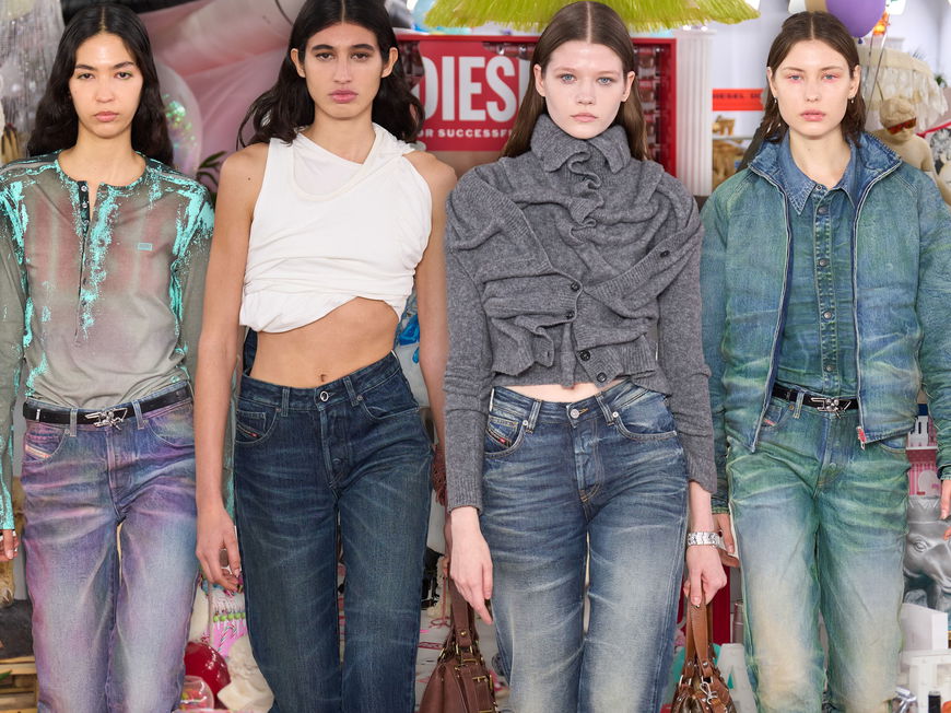 Mailand Fashion Week 2026: Warum wir jetzt alle "Baked Jeans" tragen – laut Diesel