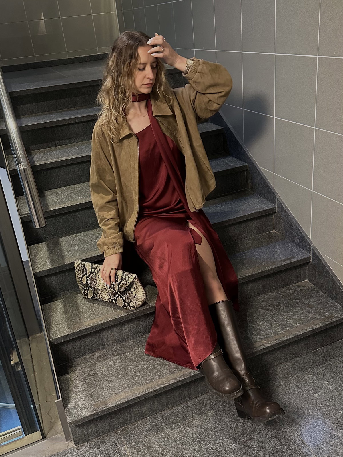 Jenny Fleischhauer, Head of Fashon von Grazia Online, in einem Outfit von Gestuz