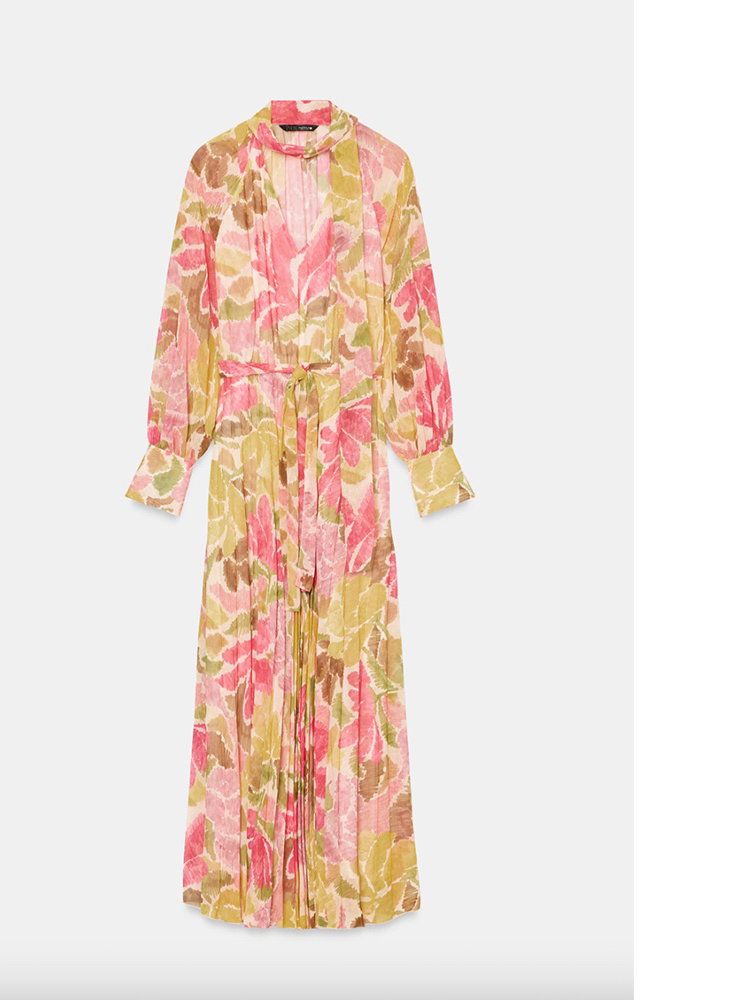 Kleid florale Muster Zara