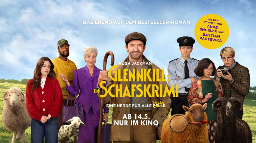 5 x 2 Kinotickets zum Kinostart von GLENNKILL: EIN SCHAFSKRIMI zu gewinnen!