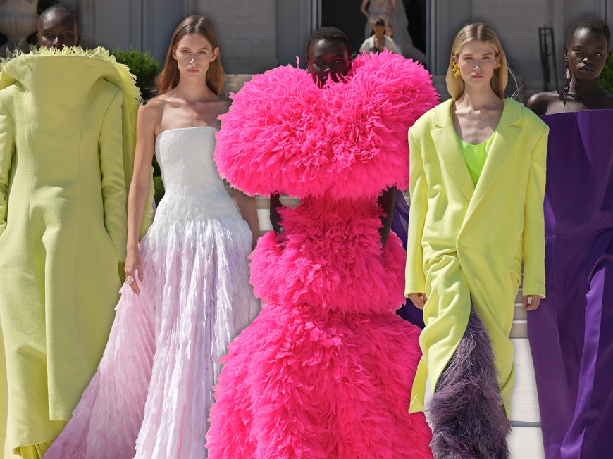 Das Debüt des Jahres: Pierpaolo Picciolis erste Balenciaga Couture-Kollektion ist eine Farbexplosion